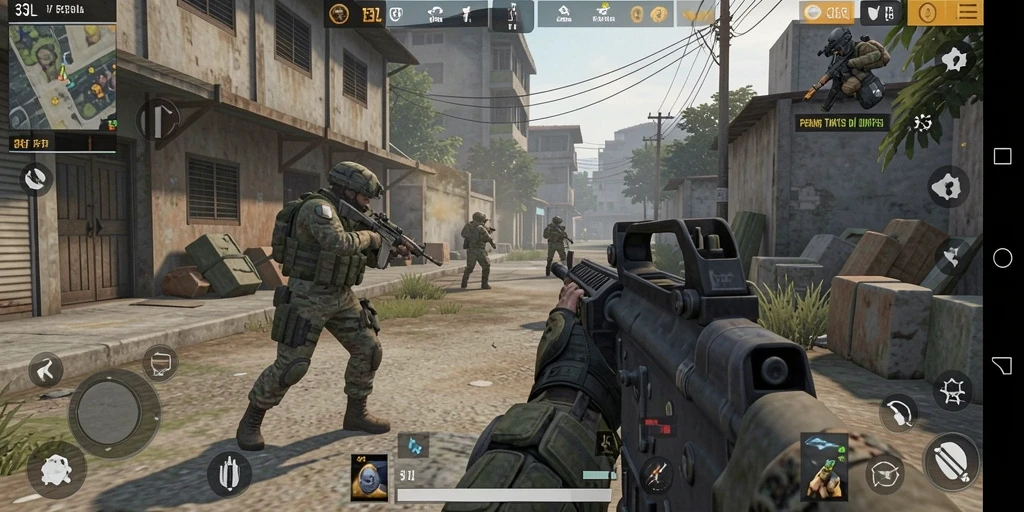 Tampilan gameplay seru dari 33L yang penuh aksi FPS.