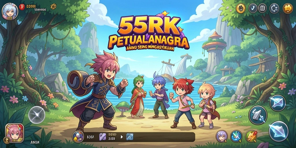 Tampilan gameplay dari game Anime 55RK yang menakjubkan dan dinamis.