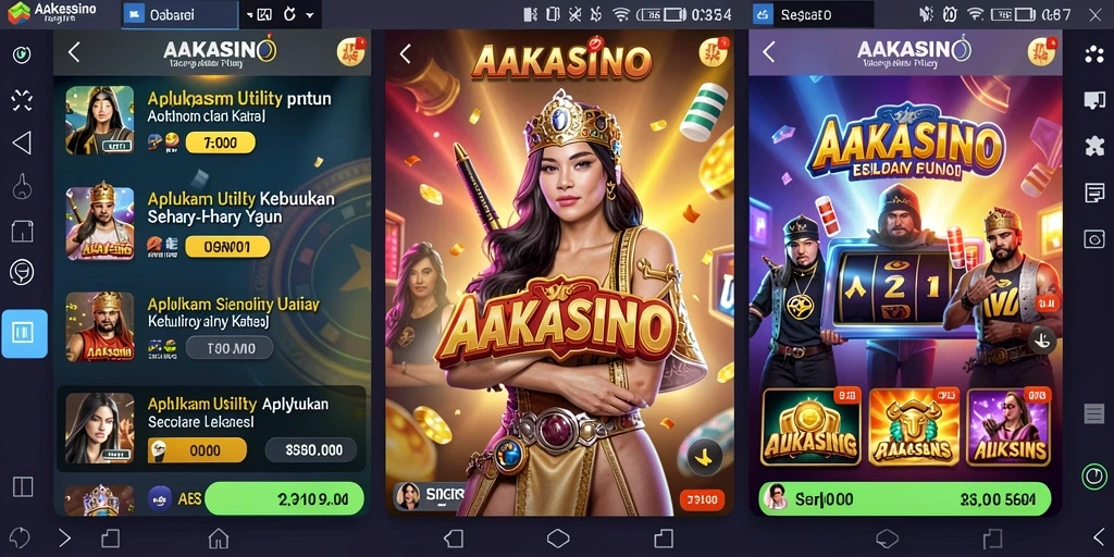 Tampilan antarmuka AAKASINO yang sederhana dan informatif.