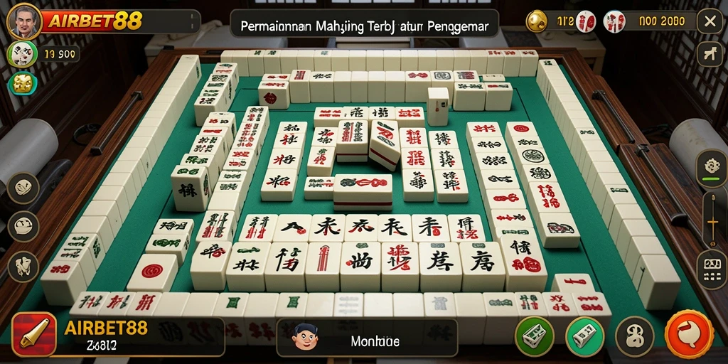 Screenshot gameplay AIRBET88 yang menunjukkan cara bermain Mahjong yang seru.
