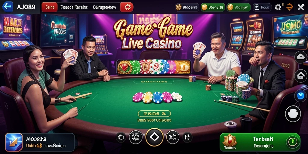 Tampilan menarik saat bermain Live Casino di AJO89.