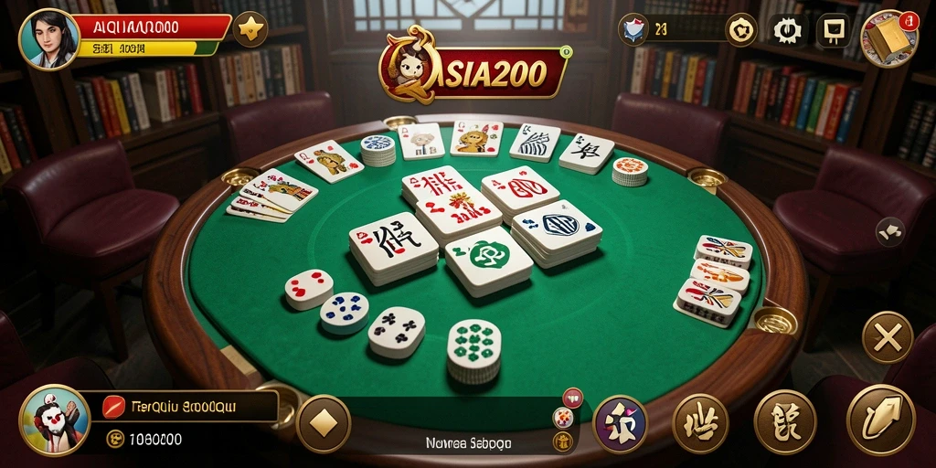 Screenshot gameplay ASIA200 dengan tampilan meja QiuQiu.