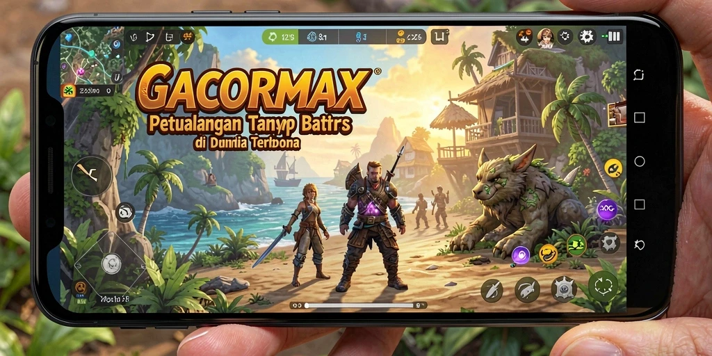 Tampilan gameplay GACORMAX di dunia terbuka yang luas dan penuh petualangan.