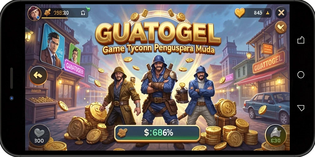 Tampilan menarik dari permainan GUATOGEL yang memperlihatkan pengelolaan bisnis.