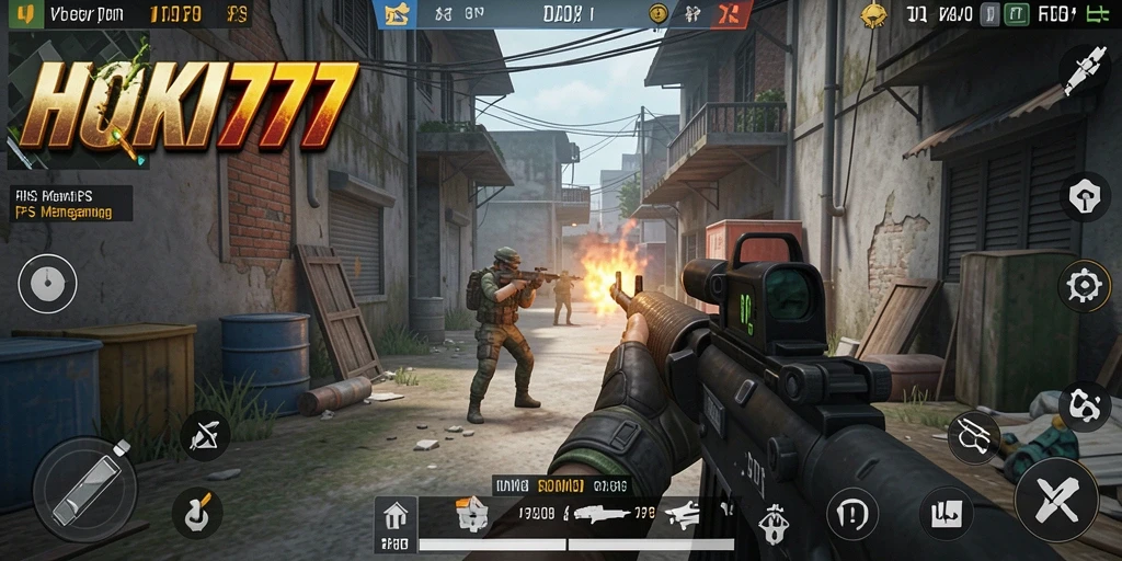 Tangkapan layar HOKI777 menunjukkan aksi seru dalam gameplay FPS.