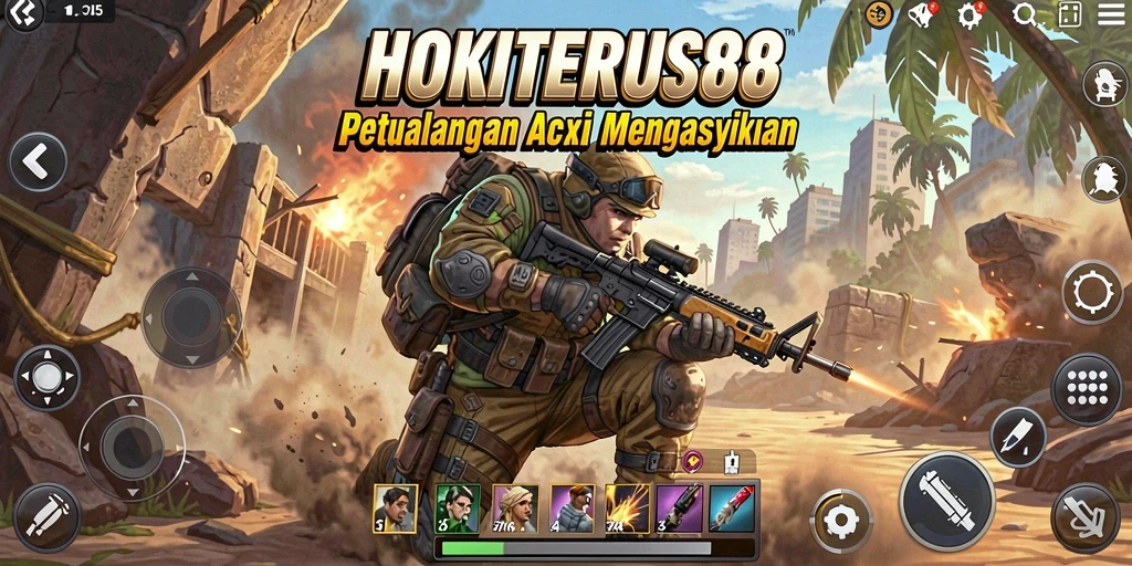 Tampilan aksi dari gameplay HOKITERUS88 yang mendebarkan.