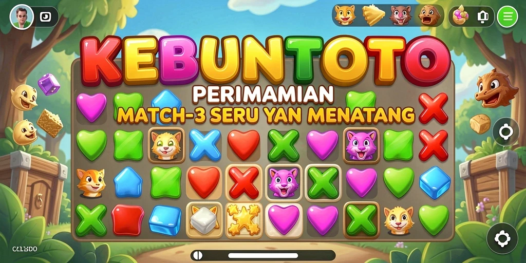 Tampilan gameplay seru dan penuh warna dari KEBUNTOTO.