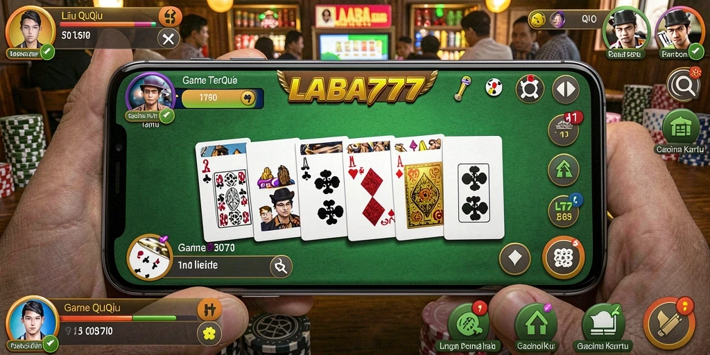 Screenshot LABA777 menangkap momen seru dalam gameplay QiuQiu.