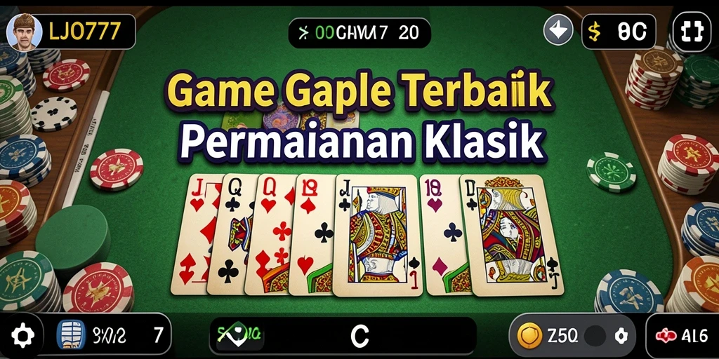 Tampilan gameplay Gaple yang seru dan interaktif di LJO777.