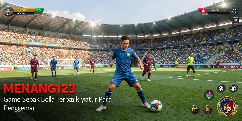 Screenshot MENANG123 menampilkan aksi seru dalam permainan sepak bola.