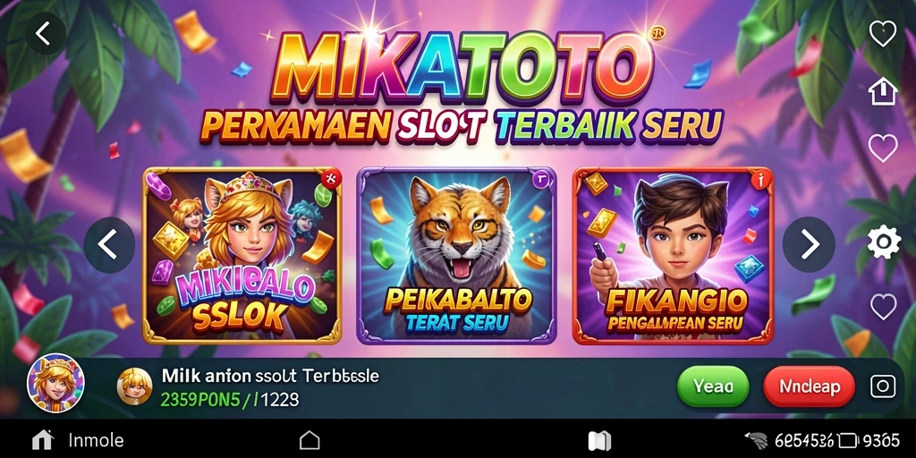 Tampilan gameplay MIKATOTO yang mengasyikkan dan penuh warna.