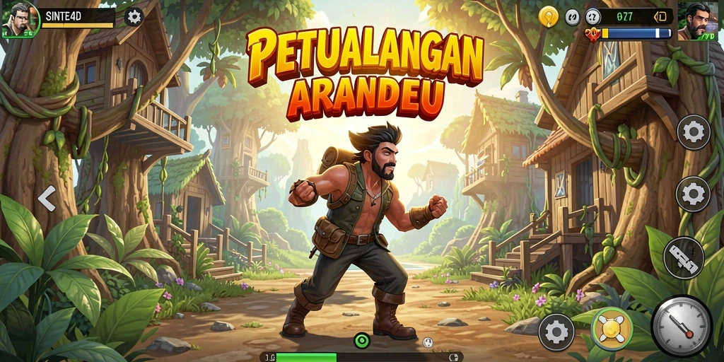 Screenshot gameplay SINTE4D yang menampilkan aksi seru dalam dunia Arcade.