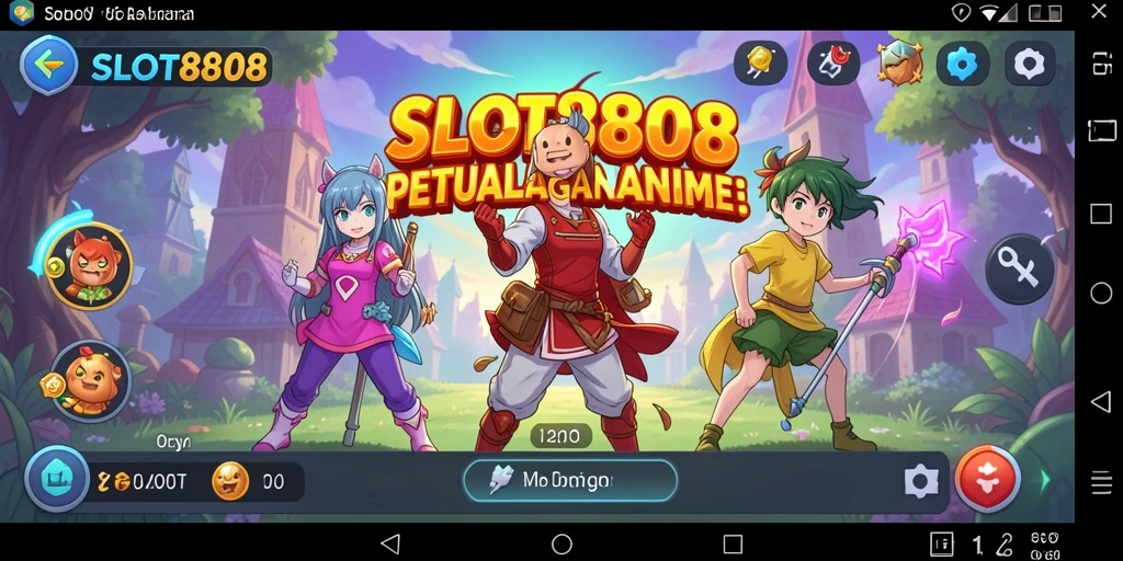 Tampilan gameplay SLOT8808 yang penuh warna dan dinamis.