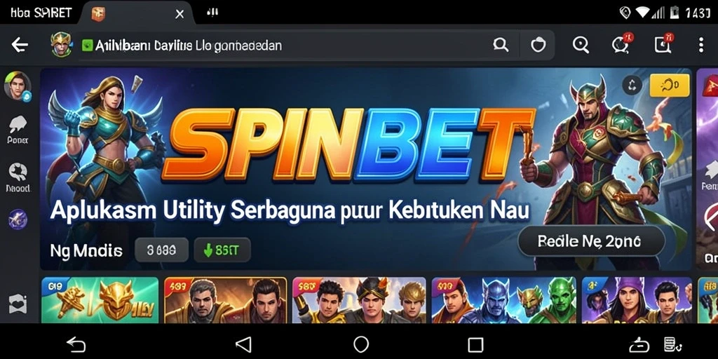 Tampilan antarmuka SPINBET yang intuitif dan menarik.