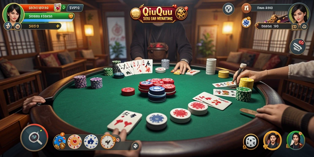 Tampilan gameplay QiuQiu yang seru dan menarik.