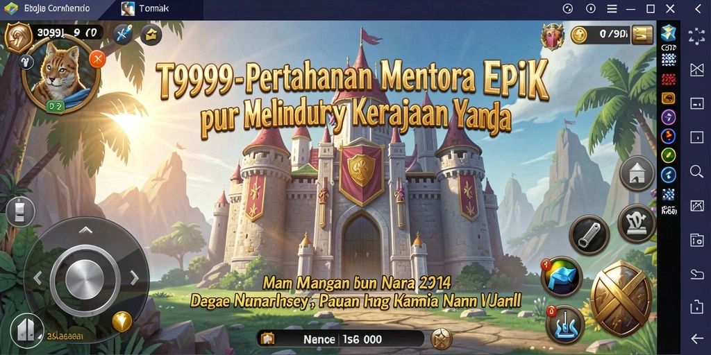Tangkapan layar utama T9999 dengan aksi Tower Defense yang mendebarkan.