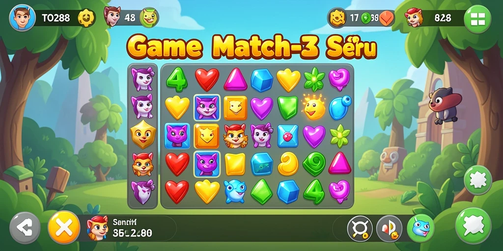 Tampilan gameplay seru dari TO288 yang menarik dan penuh warna.