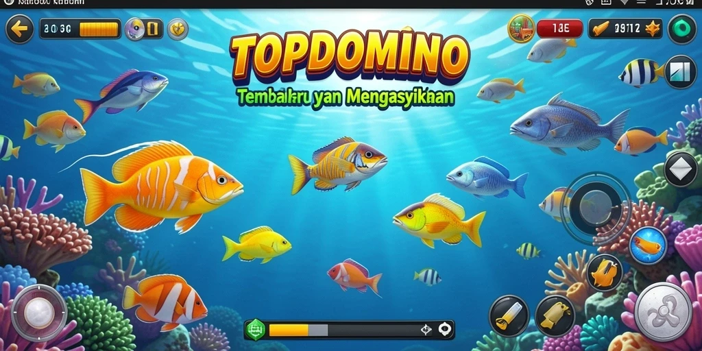 Gameplay Tembak Ikan seru di TOPDOMINO.