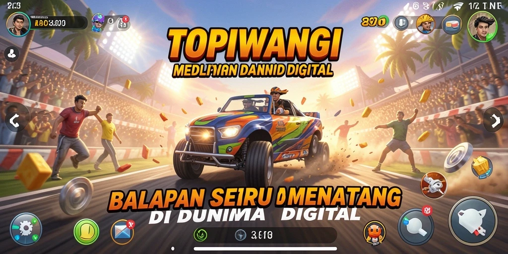 Gameplay balapan seru dan menantang di TOPIWANGI.