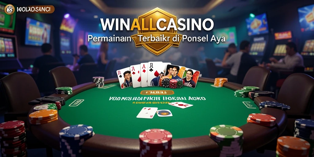 Screenshot gameplay WINALLCASINO menunjukkan aksi seru permainan Poker.
