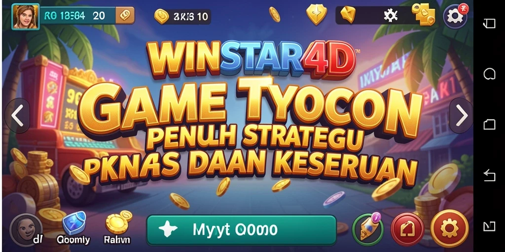 Tangkapan layar gameplay <strong>WINSTAR4D</strong> menampilkan keseruan manajemen bisnis.