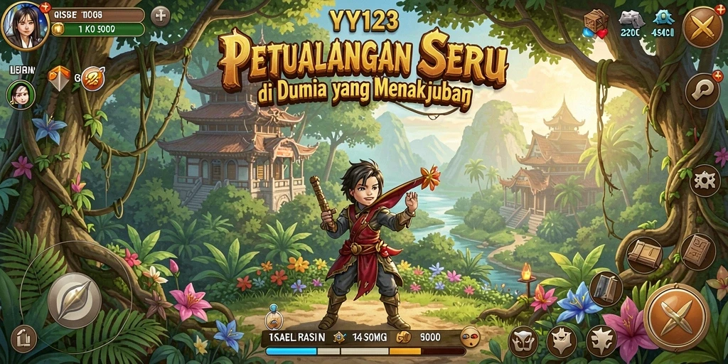 Tampilan gameplay YY123 yang menakjubkan di dunia petualangan.